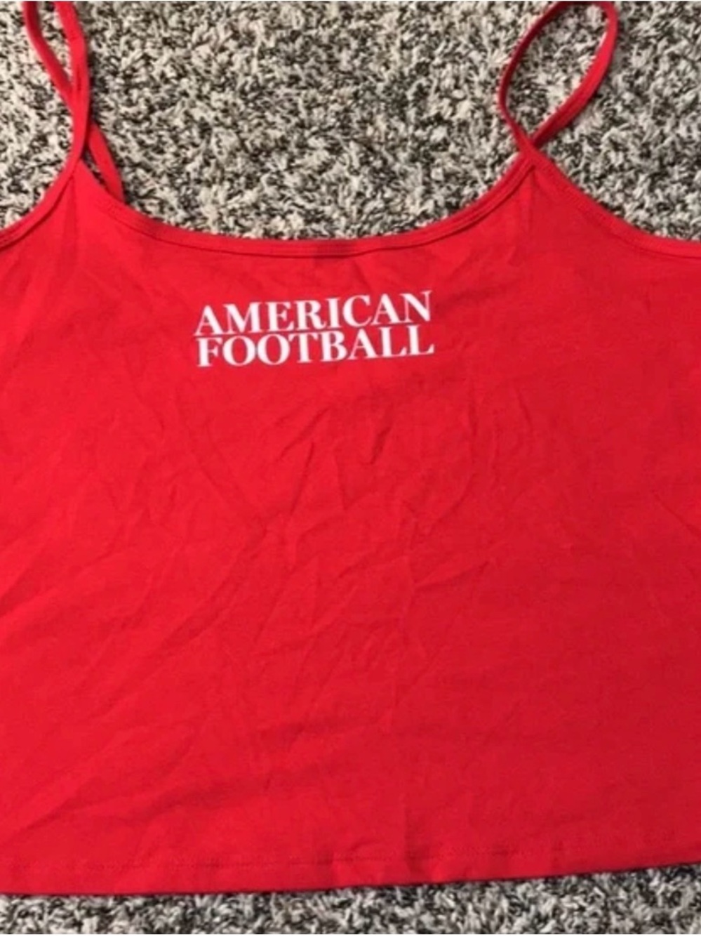 Wild Fable Red American Football' Tank Top Women's Spaghetti Strap NWOT/NWT XL - Picture 2 of 3